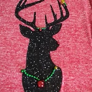 Holiday sweater shimmering red/ silver🎄